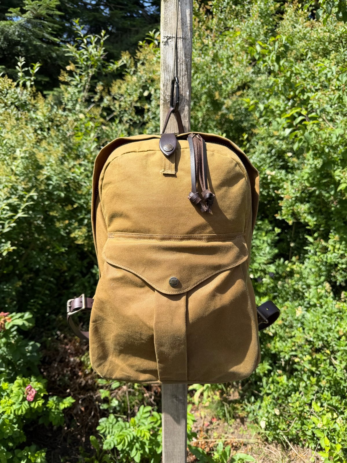Filson Journeyman Rugzak - Tan Waxed Canvas, 25 tot 40 cm, Ophalen of Verzenden, Zo goed als nieuw, Waterdicht