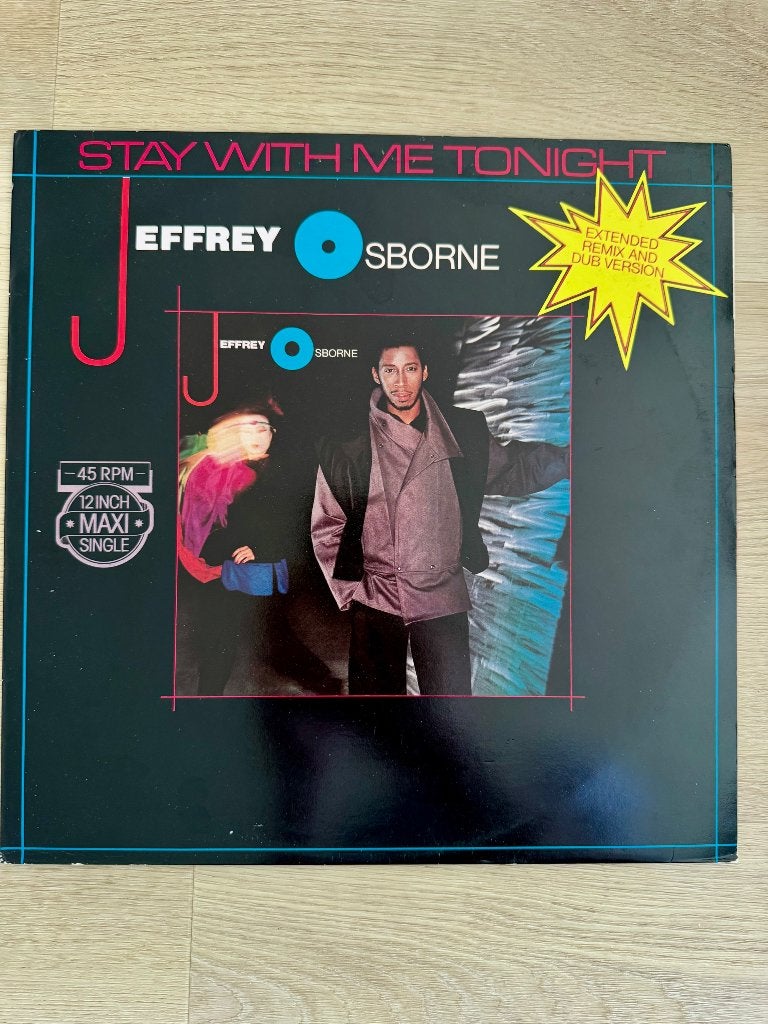Maxi single Jeffrey Osborne - Stay with me tonight, Ophalen of Verzenden, Zo goed als nieuw, 12 inch