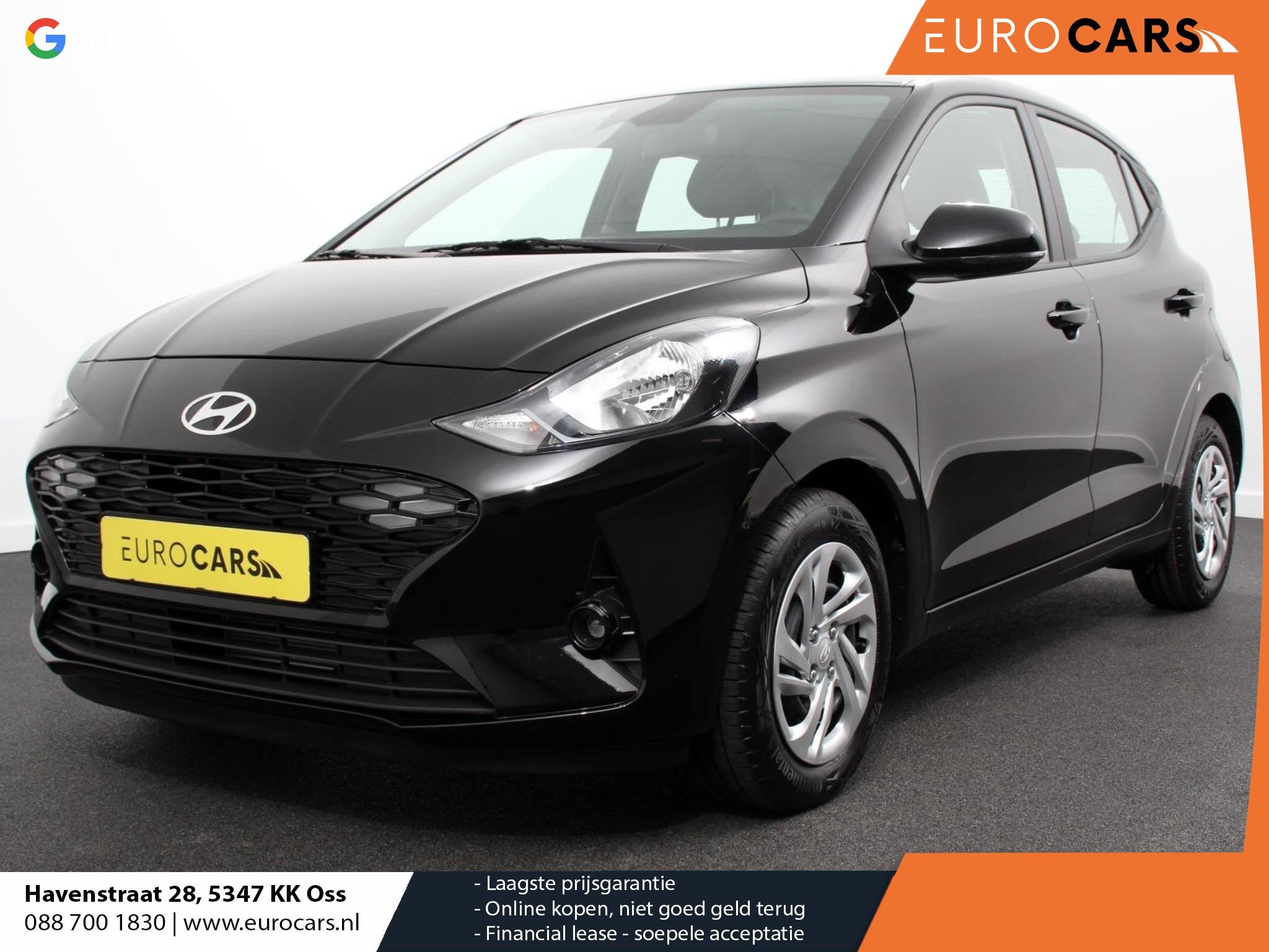 Hyundai i10 1.0 Automaat Comfort 5-zits Navigatie Apple Carp, Auto's, Stof, Gebruikt, 899 kg, Zwart