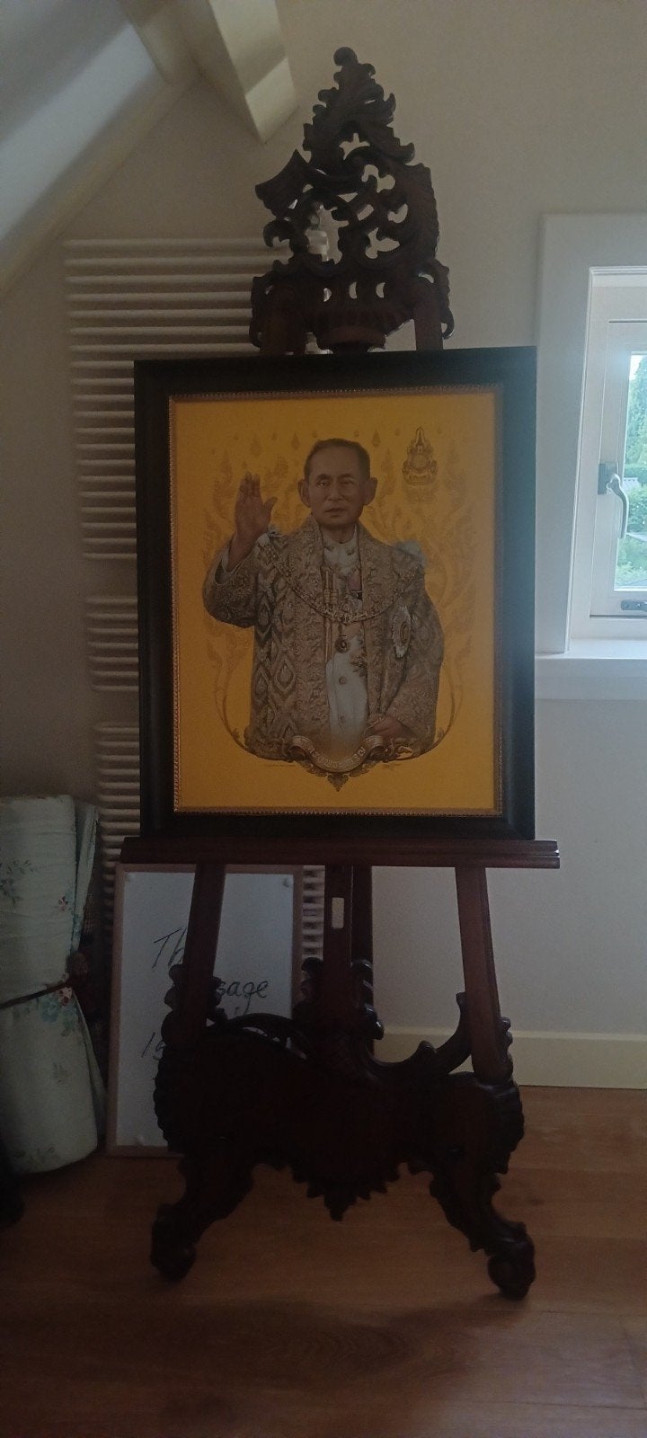 Afbeelding koning Bhumibol, Thailand., Antiek en Kunst, Ophalen