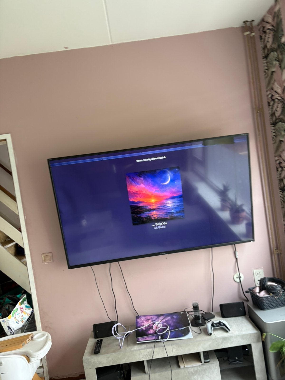 65 inch smart tv met schade, Ophalen, Gebruikt, 50 Hz, LCD