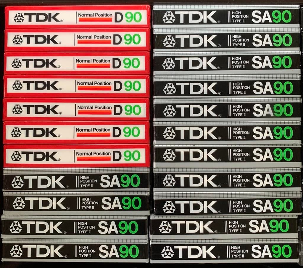 NOS TDK D90 & SA90 JAPAN vintage cassettebandjes D SA 90 OVP, 2 t/m 25 bandjes, Ophalen of Verzenden, TDK Europe GmbH Rosenheimer Strasse 141 e 81671 Munich GERMANY
