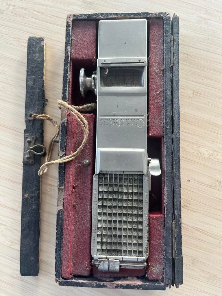 Antieke Comptator Rekenmachine in Originele Doos, Antiek en Kunst, Ophalen