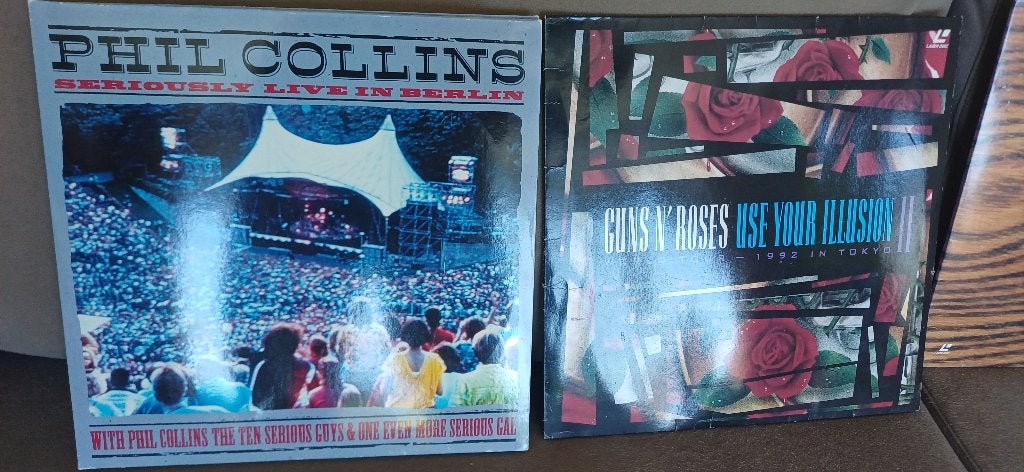 Laserdisc Phil Collins / Guns N'Roses, Ophalen, Gebruikt, 12 inch, Poprock