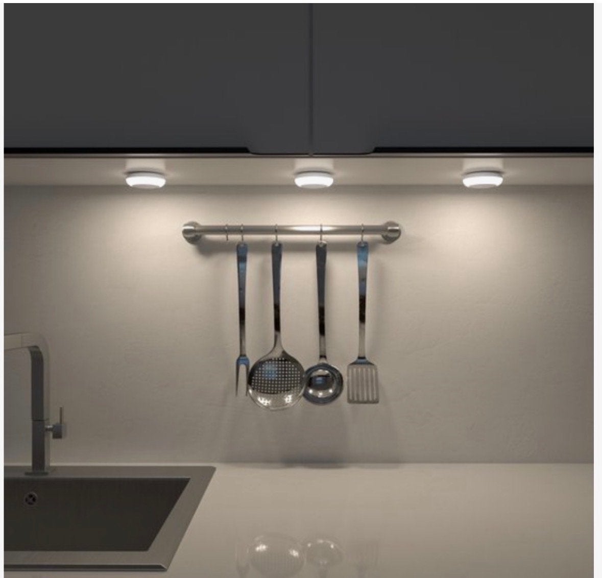 Calex Spot On Basic Pucklights met afstandsbediening, Wit, Kunststof, Nieuw, Overige fittingen