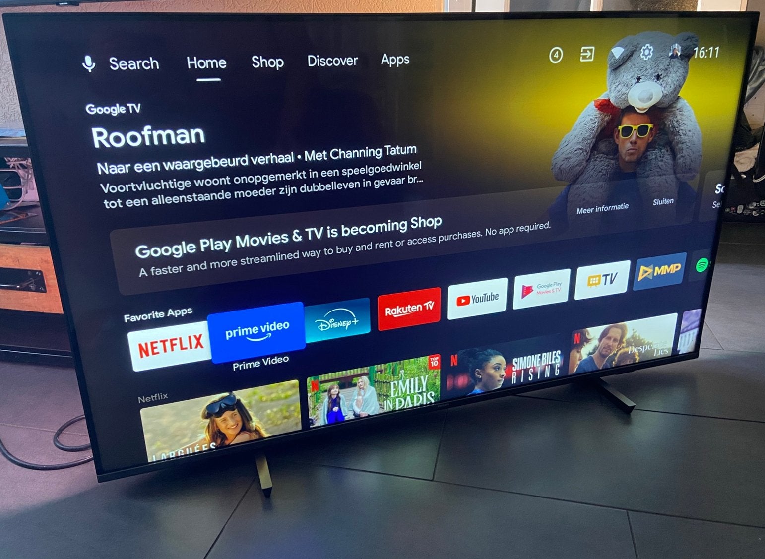 Philips 55 inch ambilight 4k smart tv, Philips, 50 Hz, Ophalen of Verzenden, Zo goed als nieuw