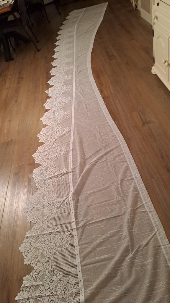 Nieuw Booggordijn - 5 meter lang, decoratieve touch, Huis en Inrichting, Wit, Nieuw, Ophalen of Verzenden, 200 cm of meer