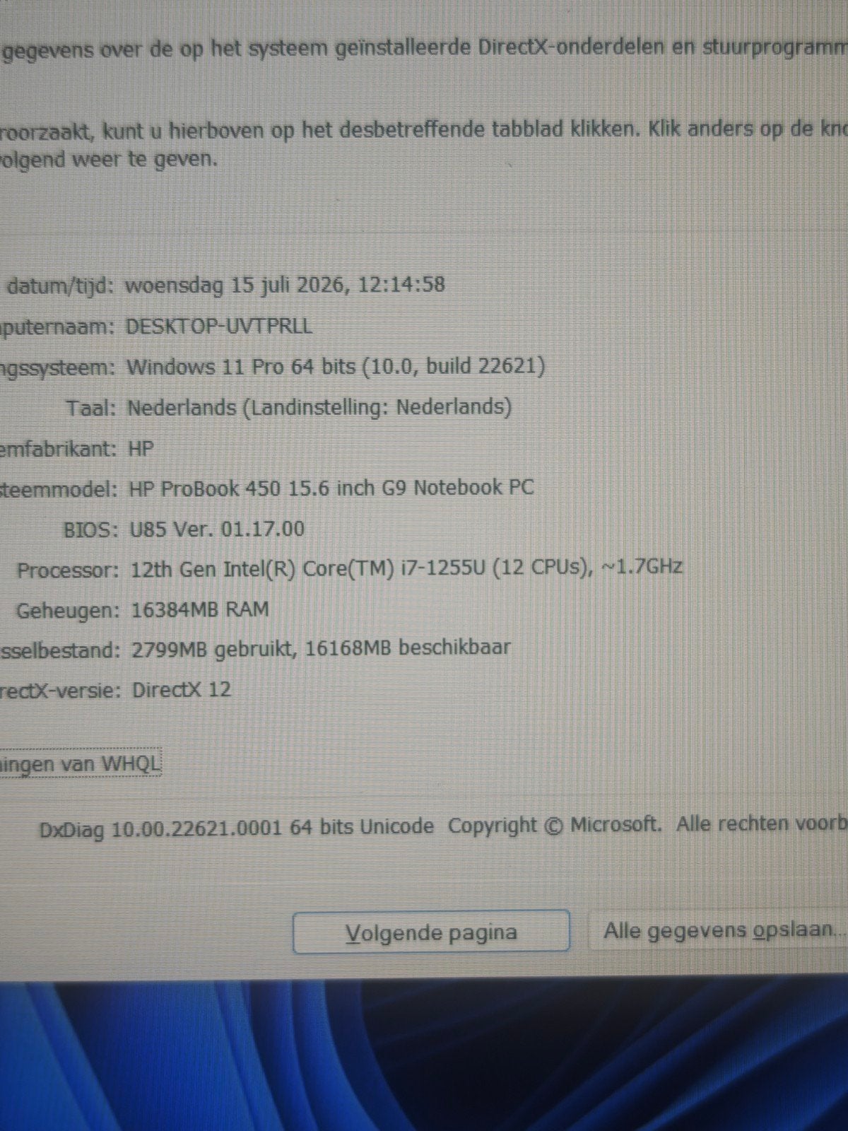 HP ProBook 450 G9 15,6 I7 1255U 16GB DDR4 512 GB NVMe W11, Computers en Software, Windows Laptops, HP ProBook 450 G9 (6A139EA)
