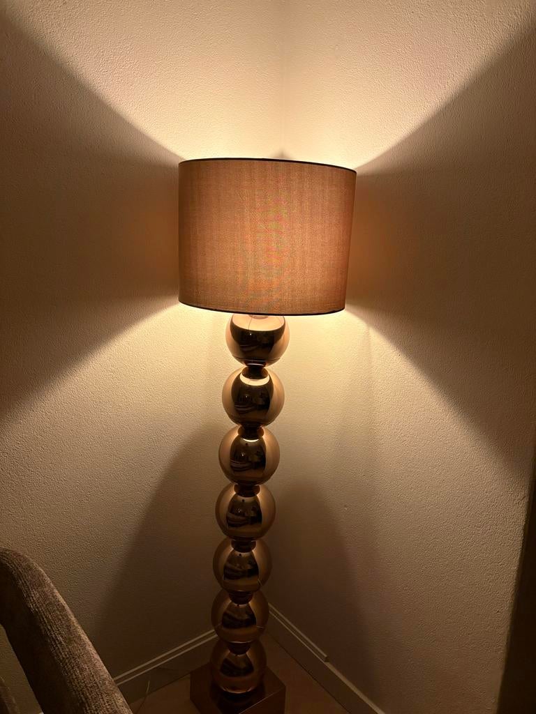 Stijlvolle Bollenlamp brons- Vloerlamp, Ophalen, Overige materialen, Gebruikt, 150 tot 200 cm