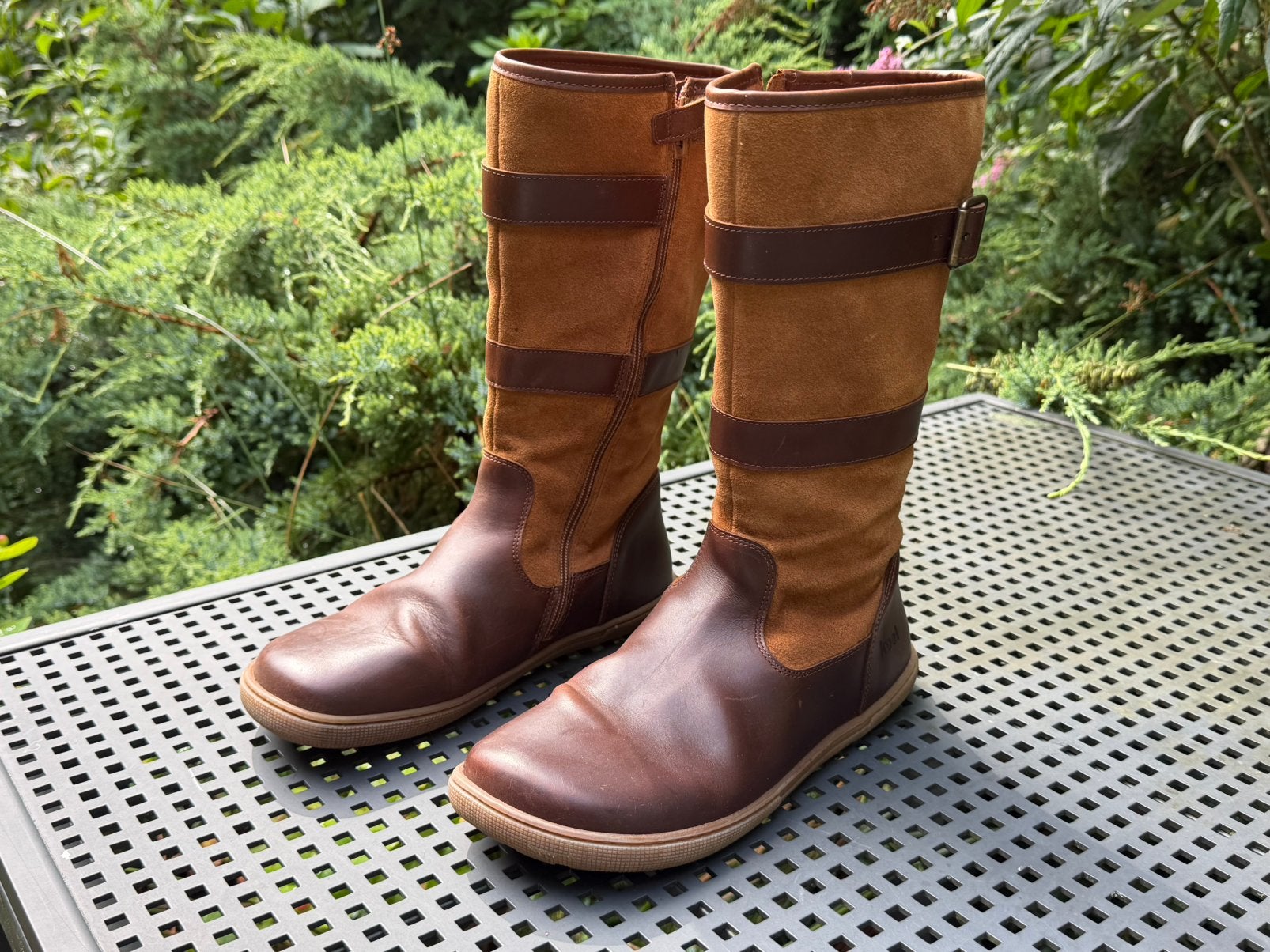 KOEL Felicia barefoot laarzen cognac/bruin zo goed als nieuw, Verzenden, Zo goed als nieuw, Bruin, Hoge laarzen