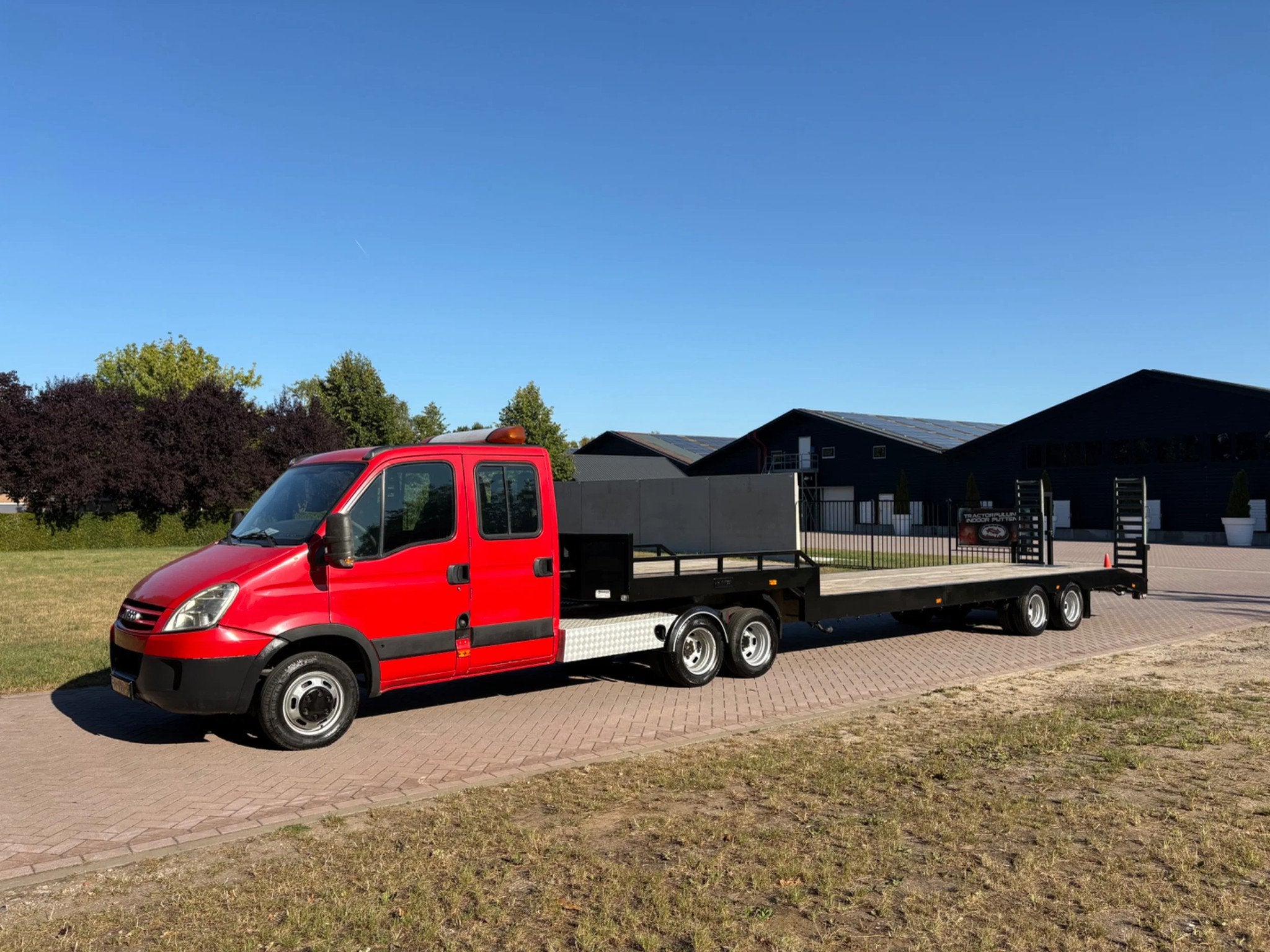 Iveco Daily 40C18 N1 jeep-as - be oplegger 12 TON VELDHUIZEN, Gebruikt, 4 cilinders, Iveco, 7 stoelen
