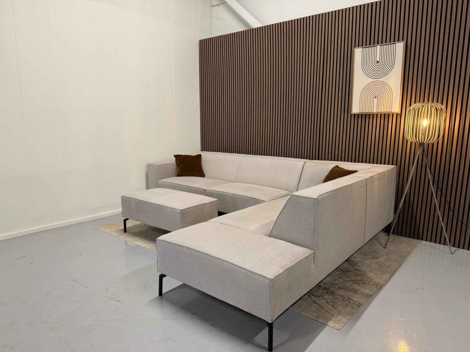 By Sidde - Nord - Beach Sandy  Hoekbank  Beige - Nette Staat, Ophalen of Verzenden, Zo goed als nieuw, 150 cm of meer, Vierpersoons of meer