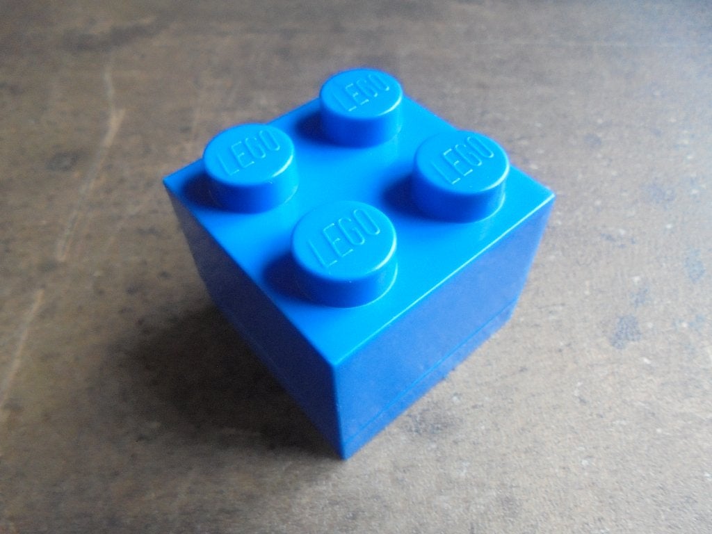 Lego Brick Snack Box 2x2 (zie foto's), Ophalen of Verzenden, Gebruikt, Lego