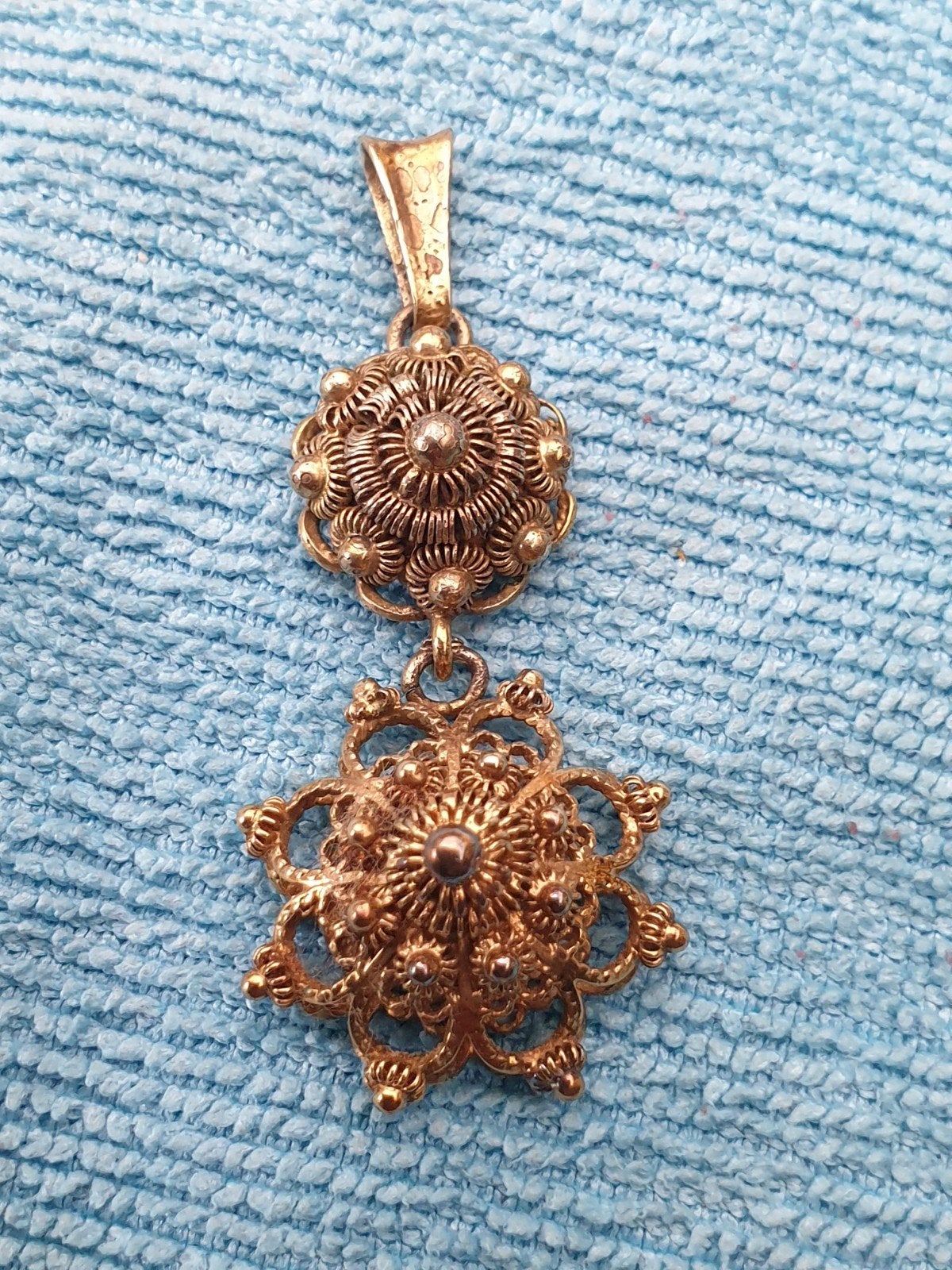 Zeeuwse knop hanger, denk messing (Z1), Ophalen of Verzenden, Goud, Overige materialen