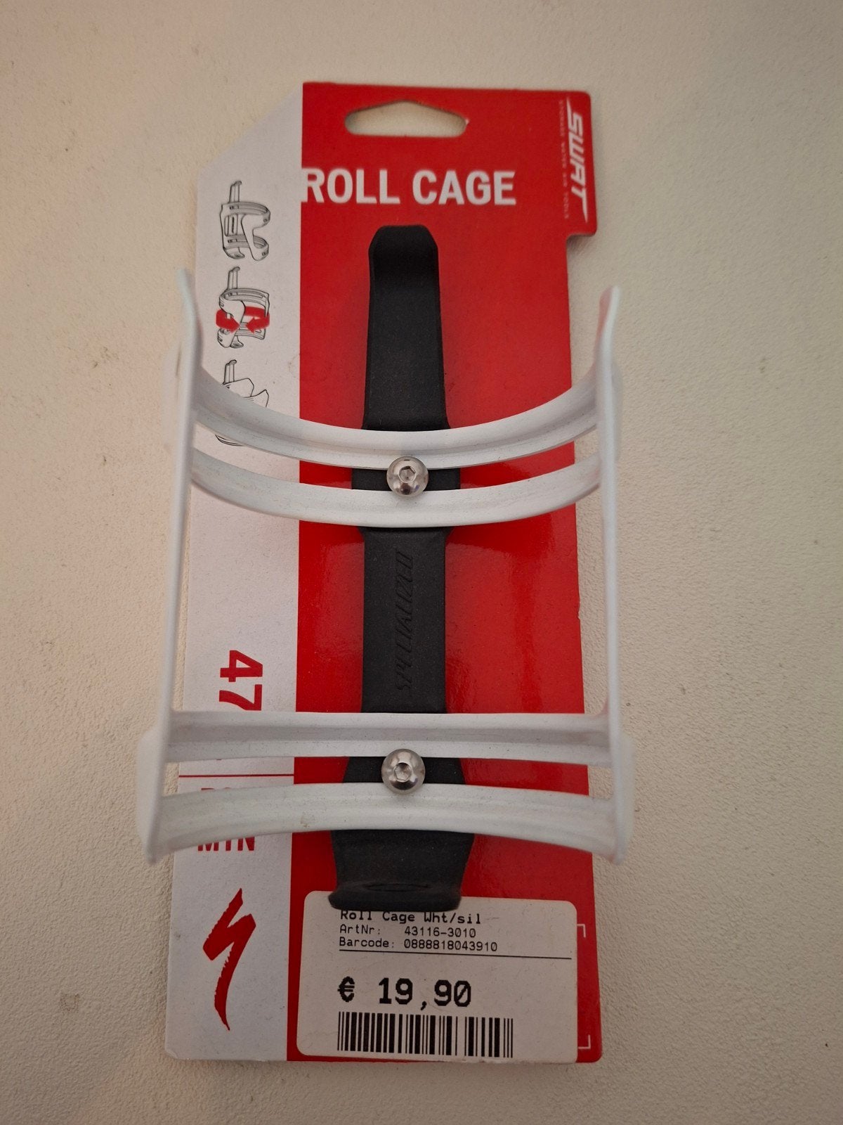 Specialized Roll Cage Bidonhouder - Wit, Nieuw, Ophalen of Verzenden, Specialized Bicycle Components, Info@specialized.com