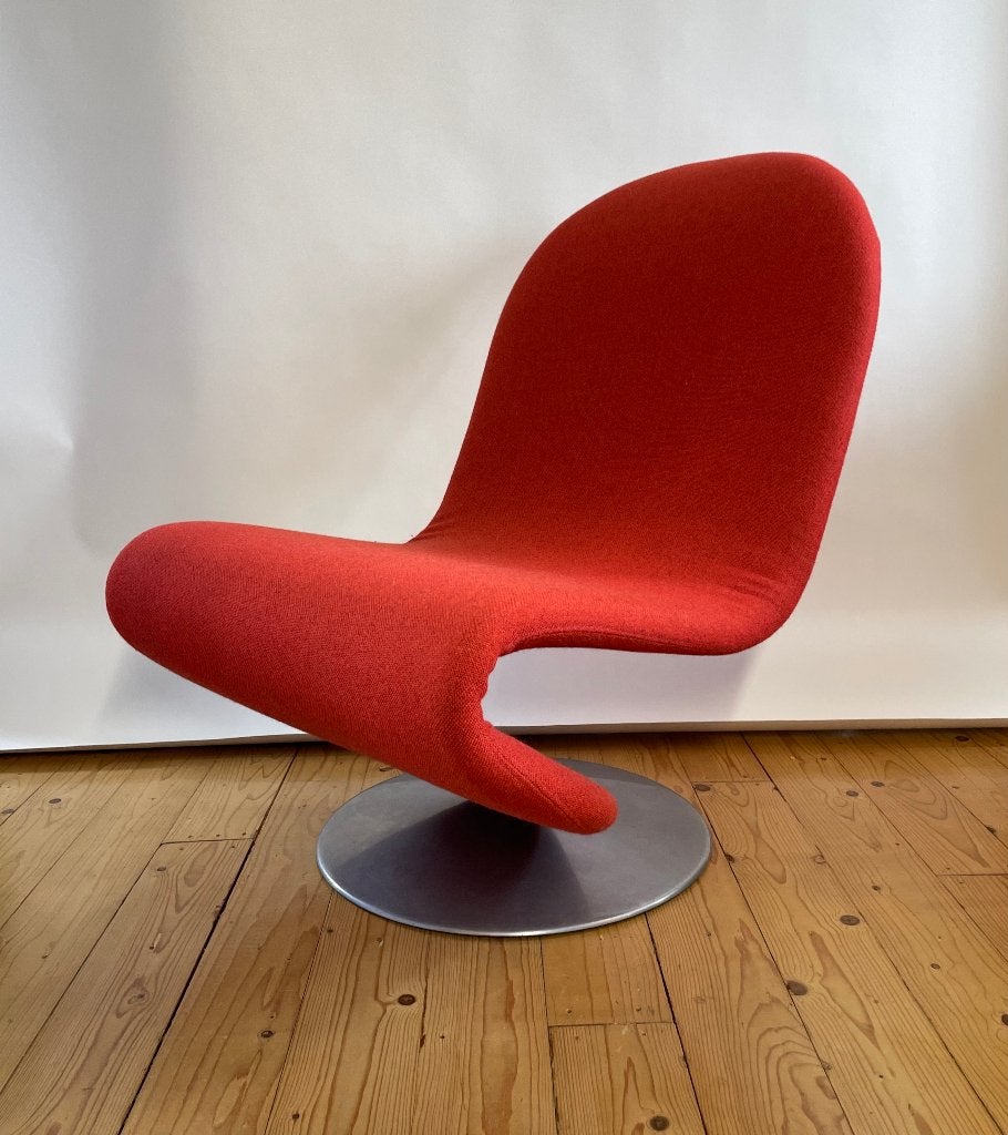 2x Verner Panton System 1-2-3 Lounge Chair (Opnieuw bekleed), Ophalen, 75 tot 100 cm, Zo goed als nieuw, Metaal