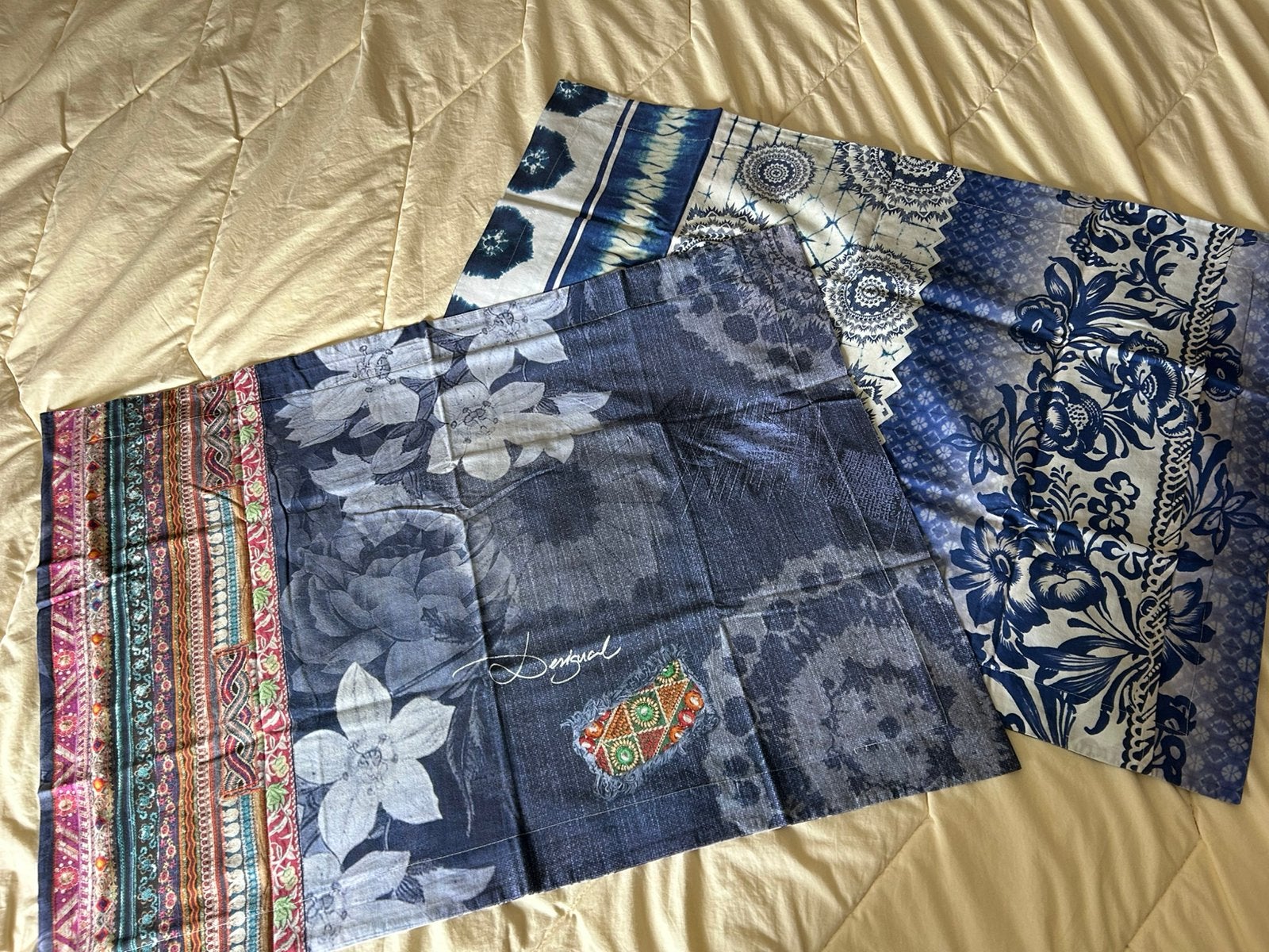 Desigual dekbedovertrek., Huis en Inrichting, Ophalen, Blauw, Dekbedovertrek, Tweepersoons