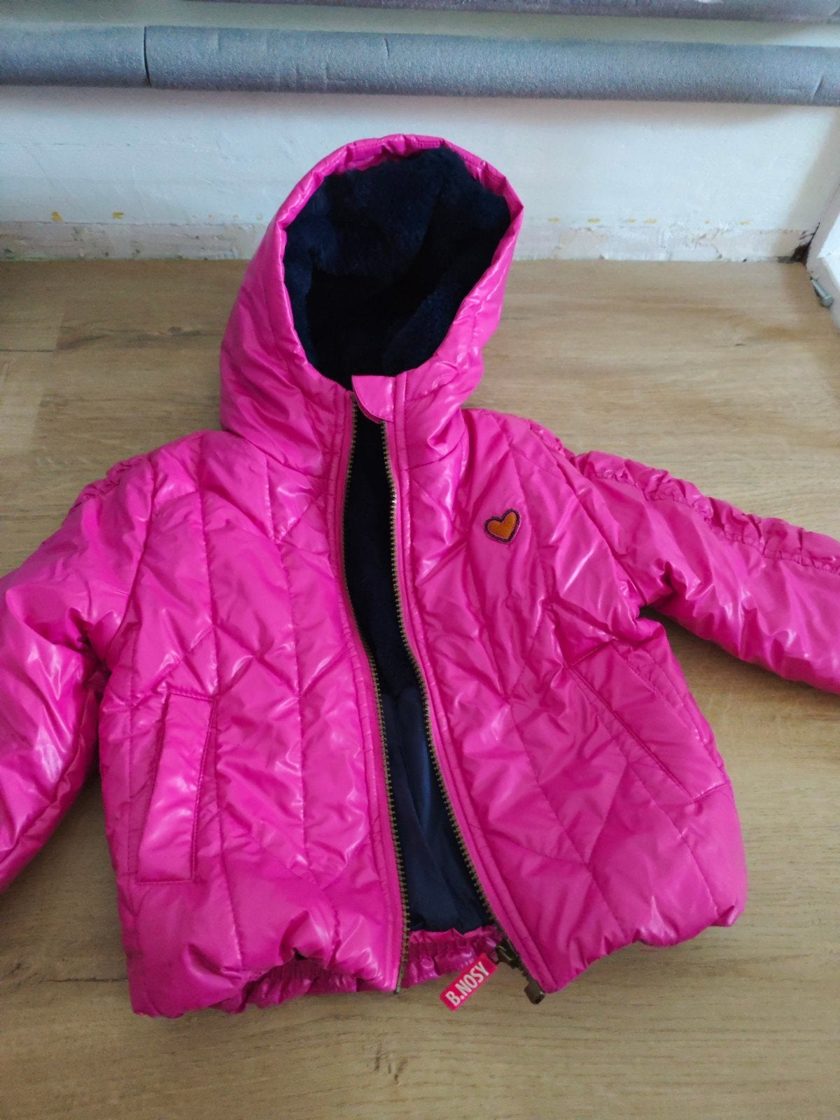 Roze gewatteerde jas B.NOSY maat 98, Gebruikt, Meisje, Ophalen of Verzenden, B.NOSY
