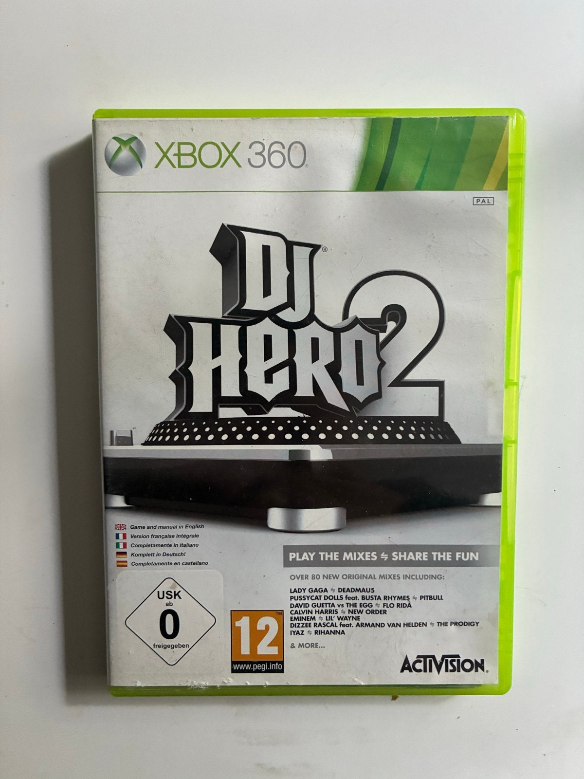 DJ Hero 2 Xbox 360 - Compleet met handleiding, Spelcomputers en Games, Games | Xbox 360, Muziek, 2 spelers, Ophalen of Verzenden