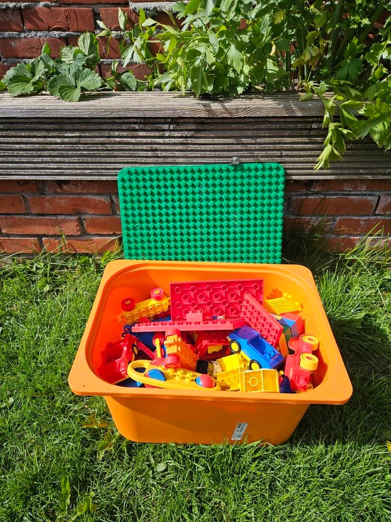Grote bak vol vintage Duplo uit de jaren '70/'80, Ophalen of Verzenden, Gebruikt, Duplo