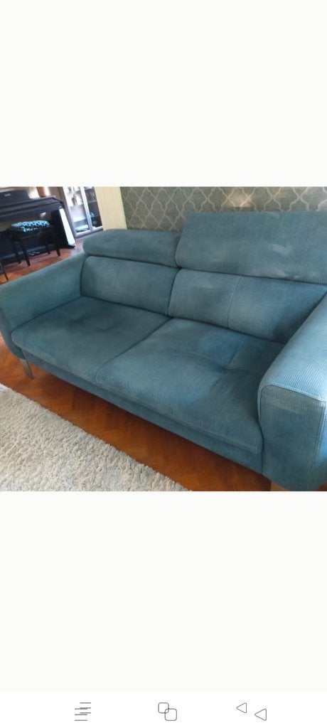 Xooon petrol blauw bank 2,5 zits, Ophalen, Tweepersoons, 75 tot 100 cm, Zo goed als nieuw