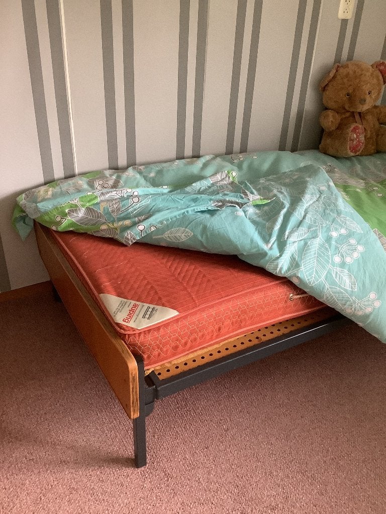 Bed, Ophalen, Gebruikt, Eenpersoons, Bruin