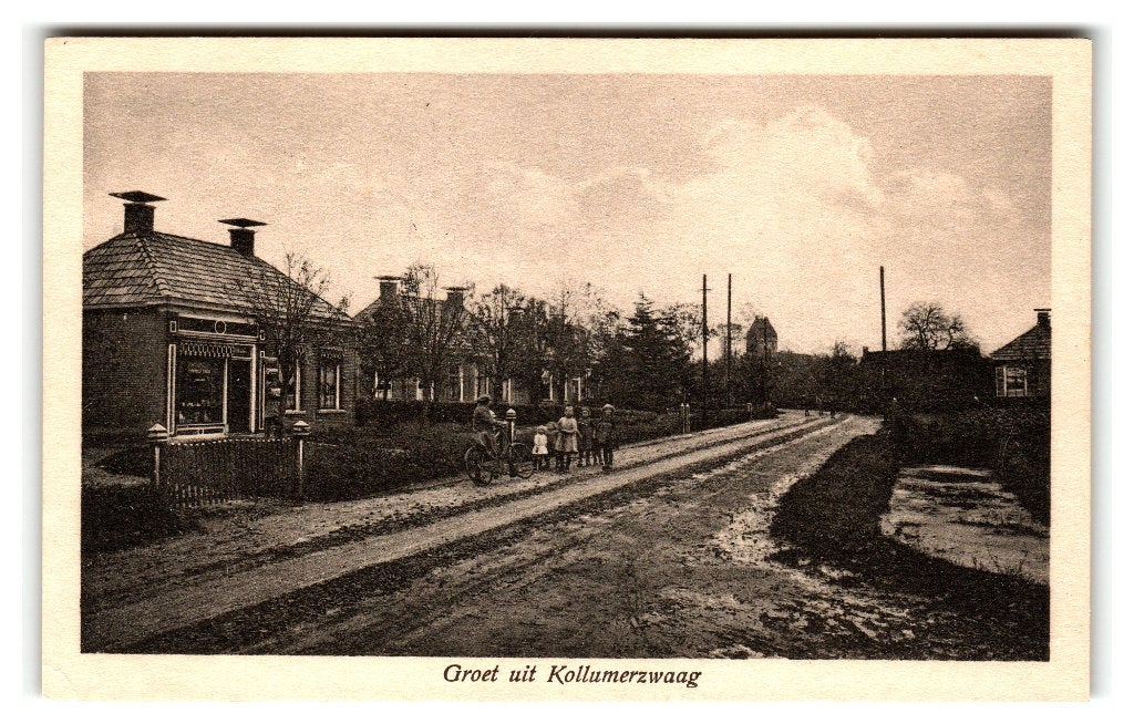 Kollumerzwaag, Groet uit Kollumerzwaag, Ophalen of Verzenden, 1920 tot 1940, Ongelopen, Friesland