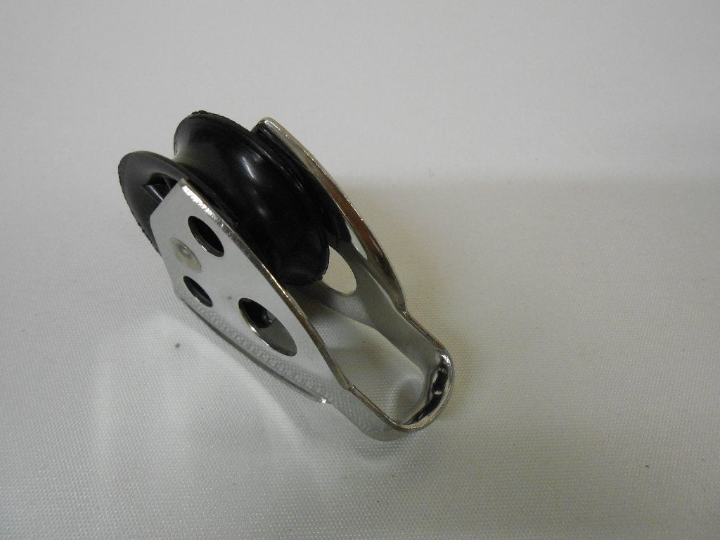 RVS Enkelschijfs Blok Katrol voor 8 - 10 mm lijn, Optiparts, Ophalen of Verzenden, Nieuw, Lijn of Blok
