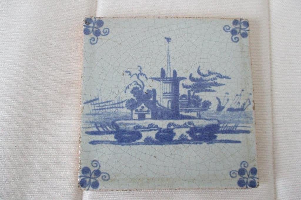 Antieke tegel 18e of 19e eeuw, Ophalen of Verzenden