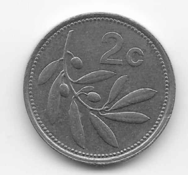 Malta 2 cents 1995 KM# 94, Verzenden, Overige landen, Losse munt