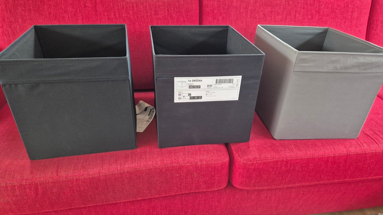 Ikea Drona opbergbakken voor de Kallax vakkenkast, als nieuw, Ophalen, Zo goed als nieuw