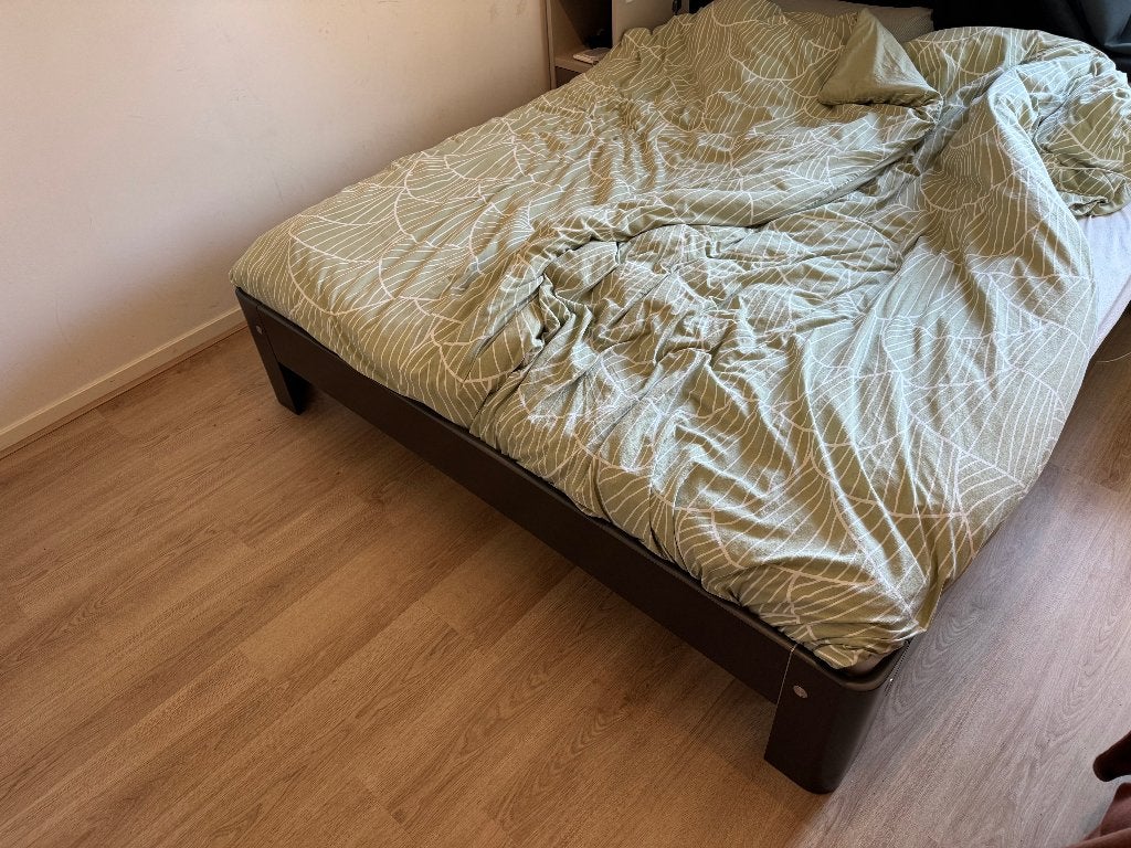 Bed Auping Auronde, Ophalen, Overige materialen, Zwart, Tweepersoons