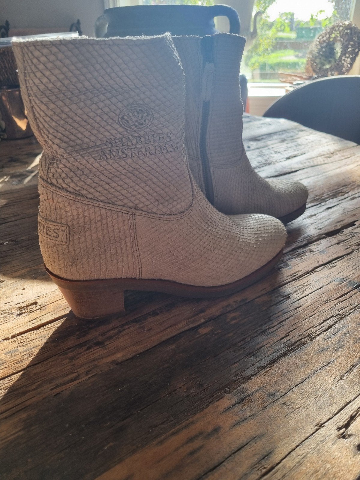 Shabbies Amsterdam laarzen maat 38, Shabbies Amsterdam, Beige, Lage of Enkellaarzen, Ophalen of Verzenden