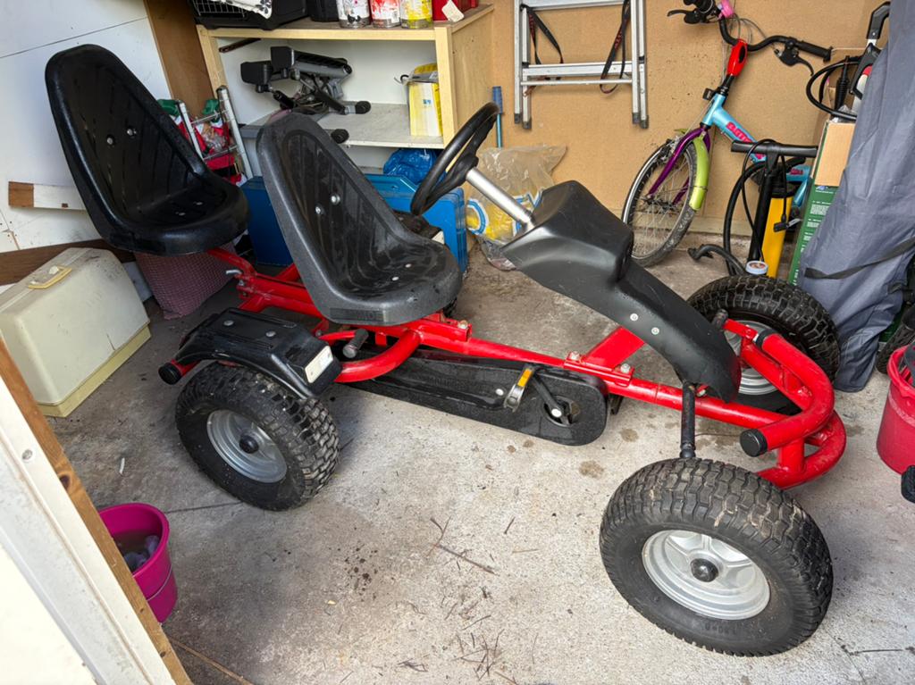 Robuuste Mahmut skelter. Met extra zit, Voor twee personen., Kinderen en Baby's, Speelgoed | Buiten | Skelters, Ophalen, Gebruikt