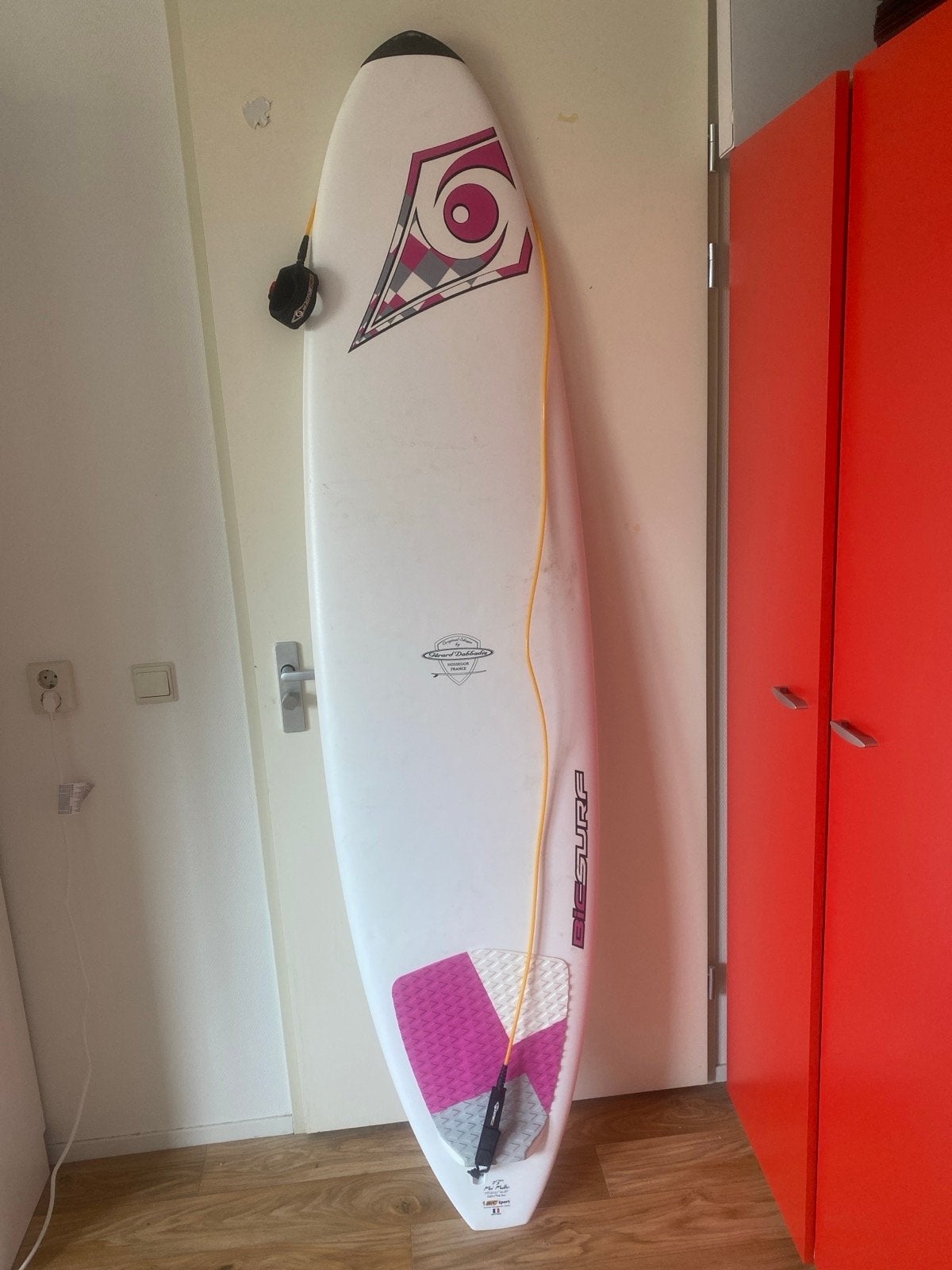 BIC 7‘3“ Funboard/ Mini-Malibu Surfboard, Watersport en Boten, Golfsurfen, Ophalen, Gebruikt, Funboard, Met koord
