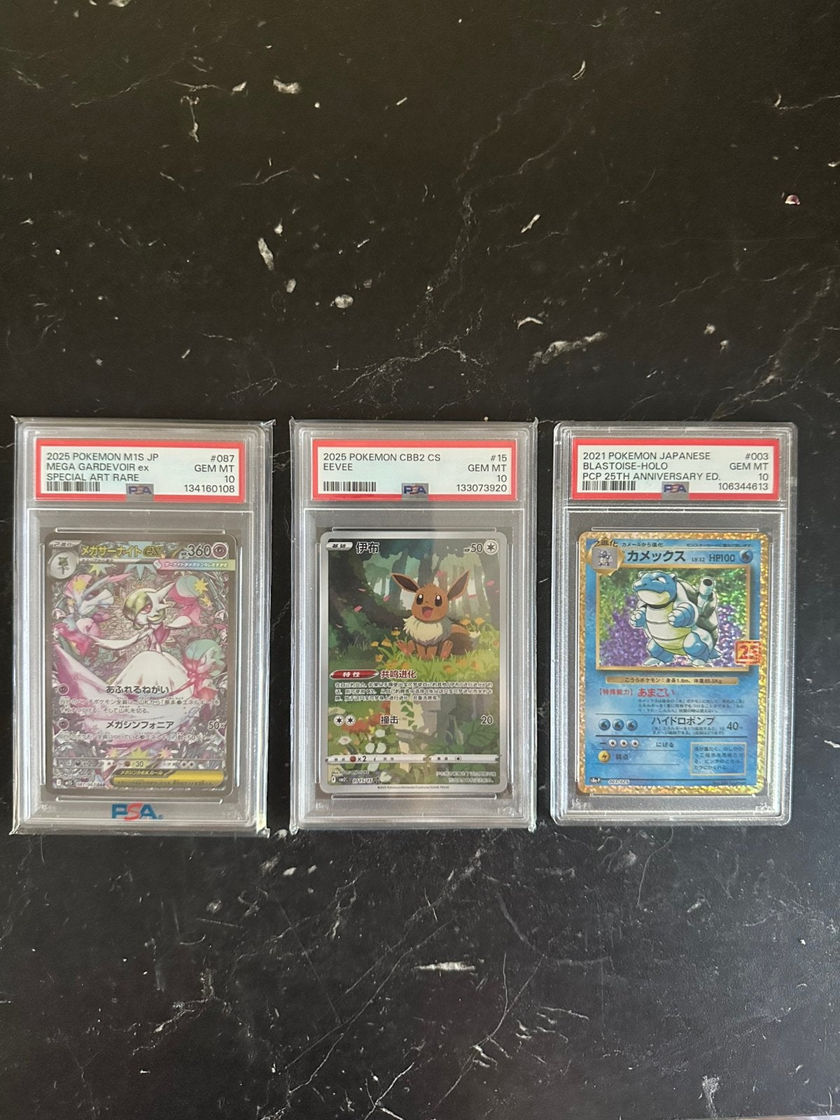 Pokemon PSA 10 slabs gardevoir/eevee/blastoise, Ophalen of Verzenden, Zo goed als nieuw