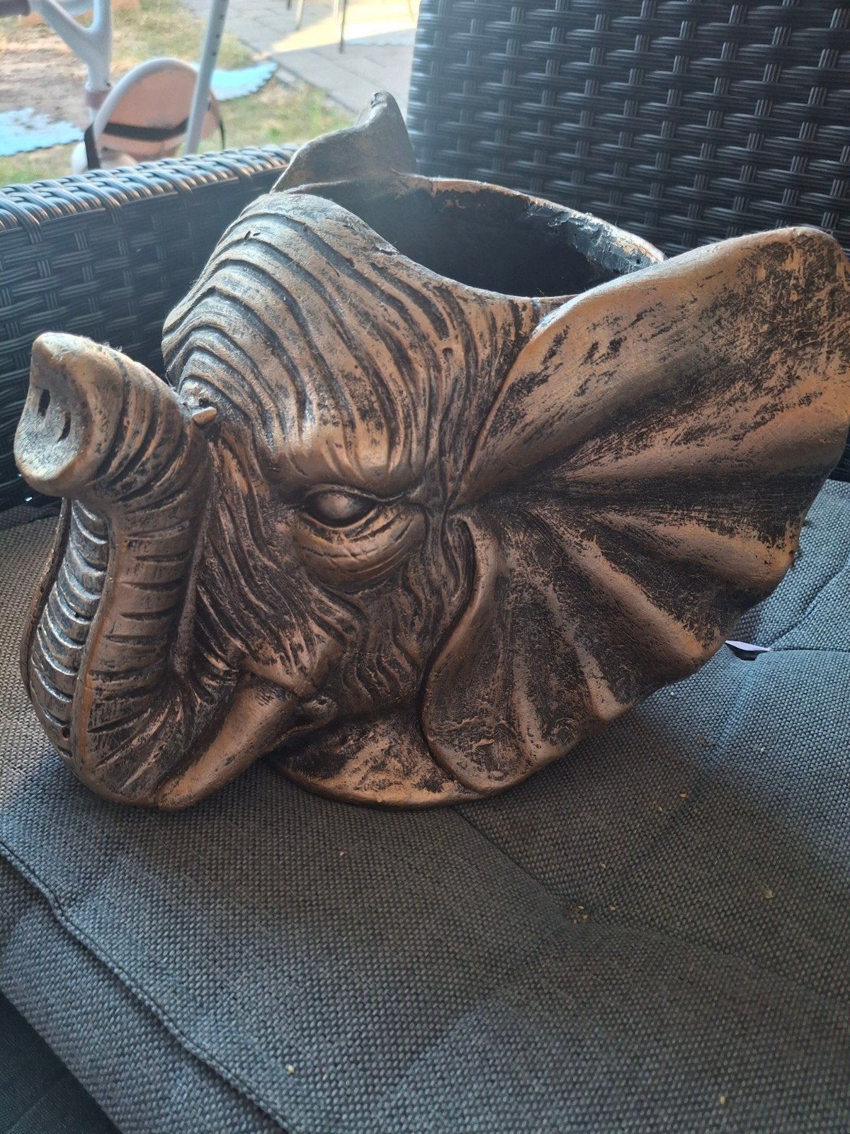 gouden bloempot olifant, Ophalen, Zo goed als nieuw