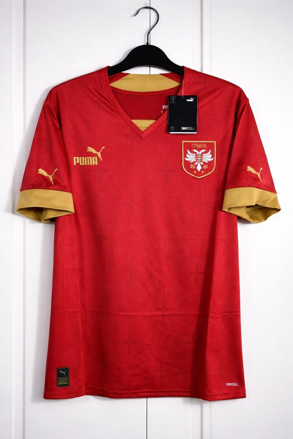 Orgineel servië thuis shirt wk 2022, Maat L, Ophalen of Verzenden, Zo goed als nieuw, Shirt