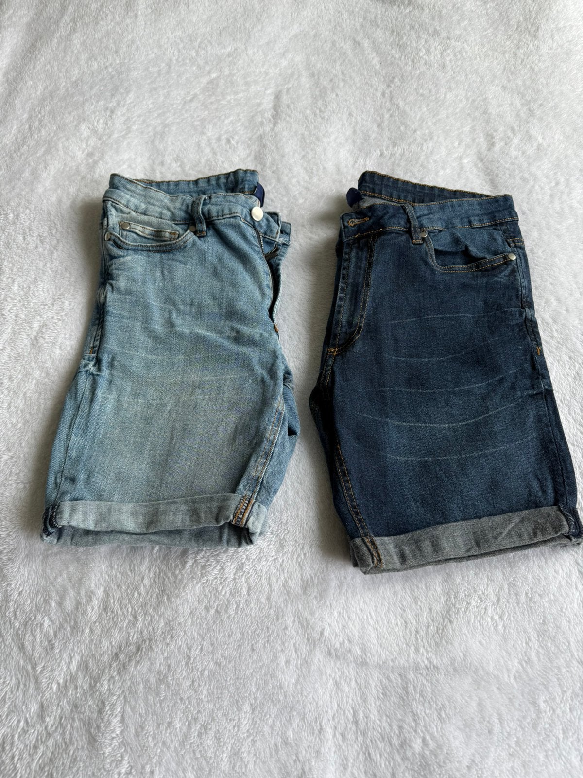 Korte broek 2 stuks merk john cabot maat m, Ophalen of Verzenden, Zo goed als nieuw, Blauw