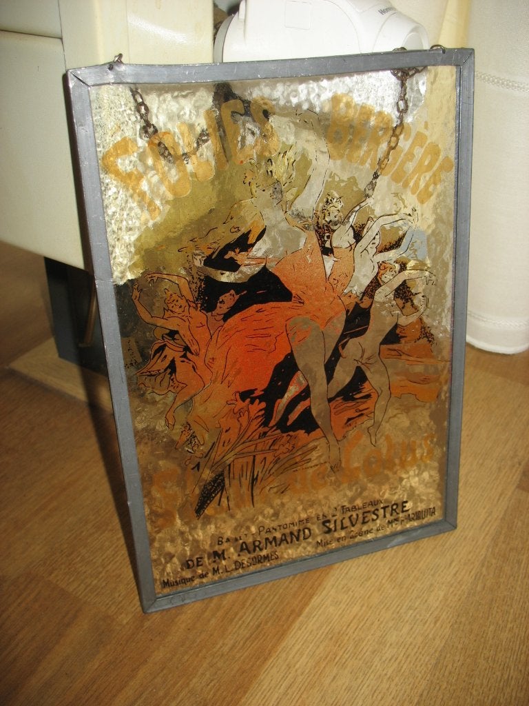 Fleur de Lotus-Gebrandschilderd  Glas Schilderij Art-Nouveau, Antiek en Kunst, Ophalen of Verzenden