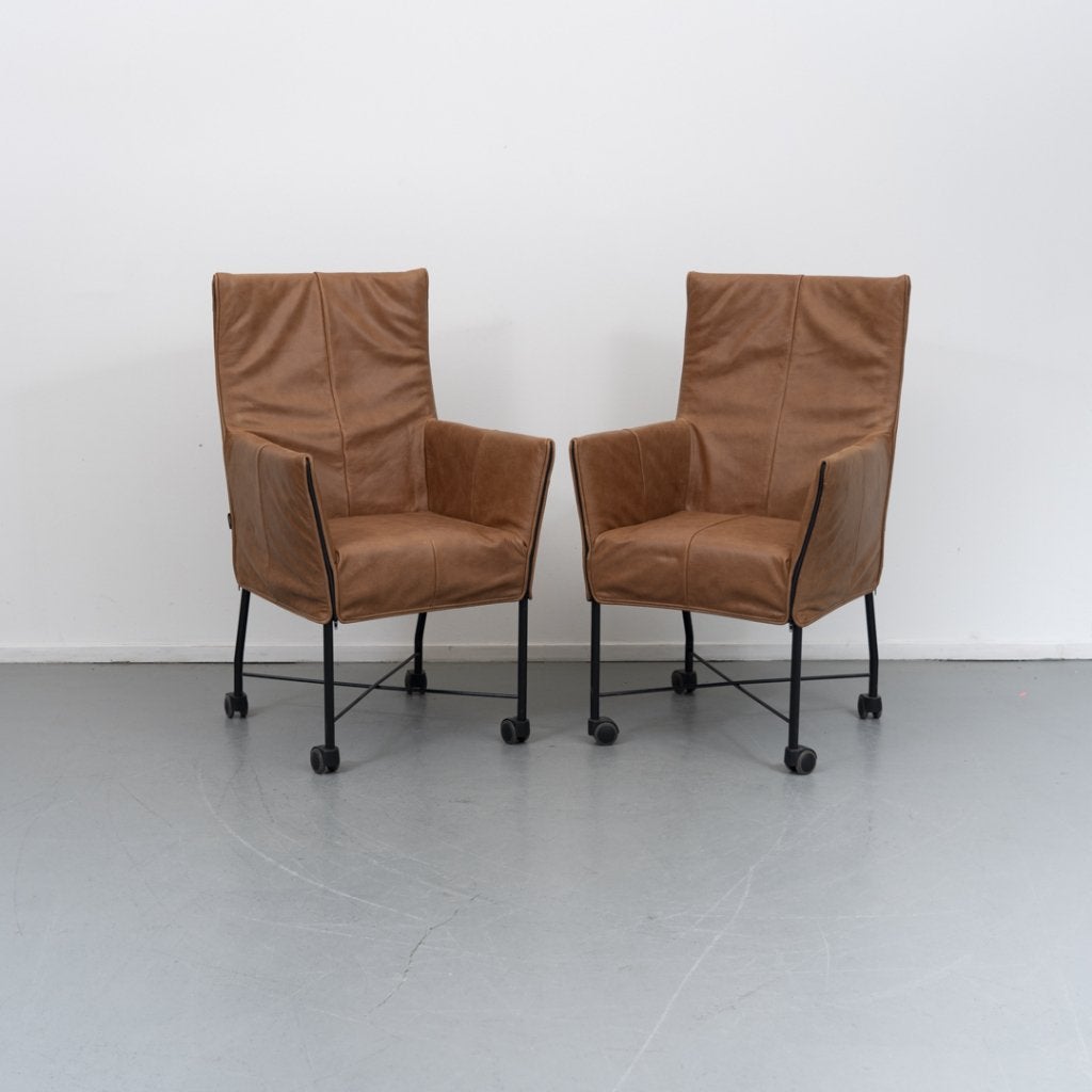 8x Montis Chaplin eetkamerstoelen Buffalo Leder, Niet ingevuld, Niet ingevuld, Ophalen of Verzenden, Zo goed als nieuw