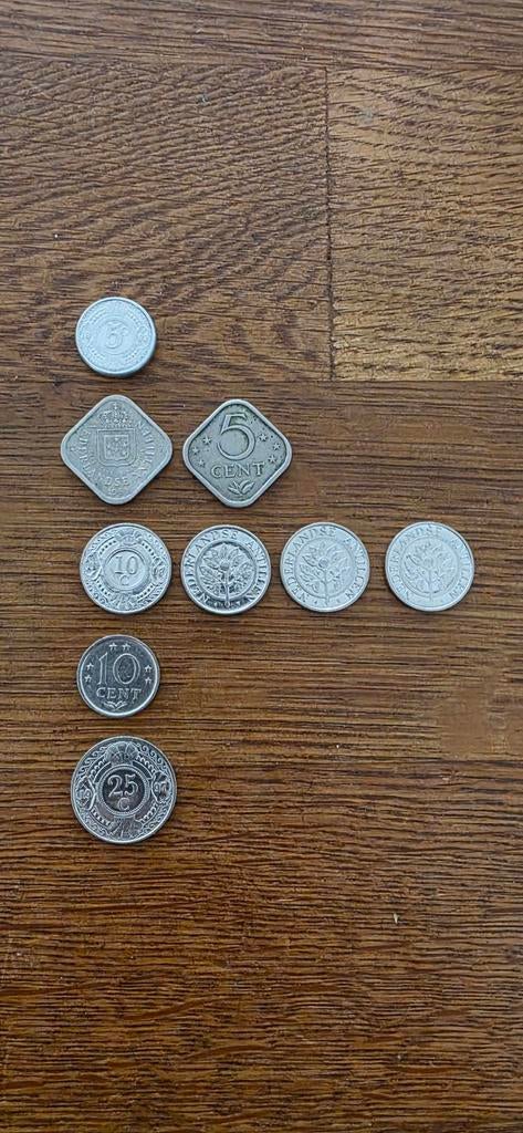 Diverse munten Nederlandse Antillen (gulden tijdperk), Postzegels en Munten, Munten | Nederland, Ophalen
