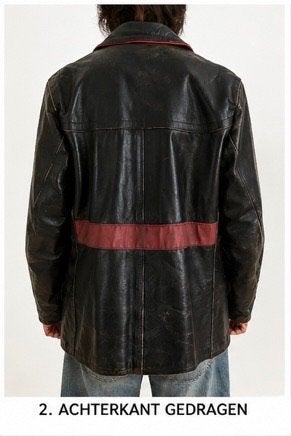 Vintage leren (PTT uniform) jas, Ophalen of Verzenden, Gedragen