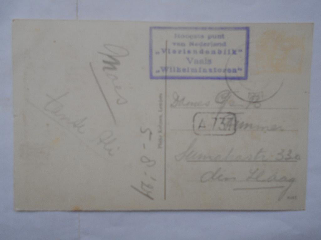 Vaals nieuw aangelegd Rozenpark 1937 vanaf Wilhelminatoren, Ophalen of Verzenden, 1920 tot 1940, Gelopen, Limburg