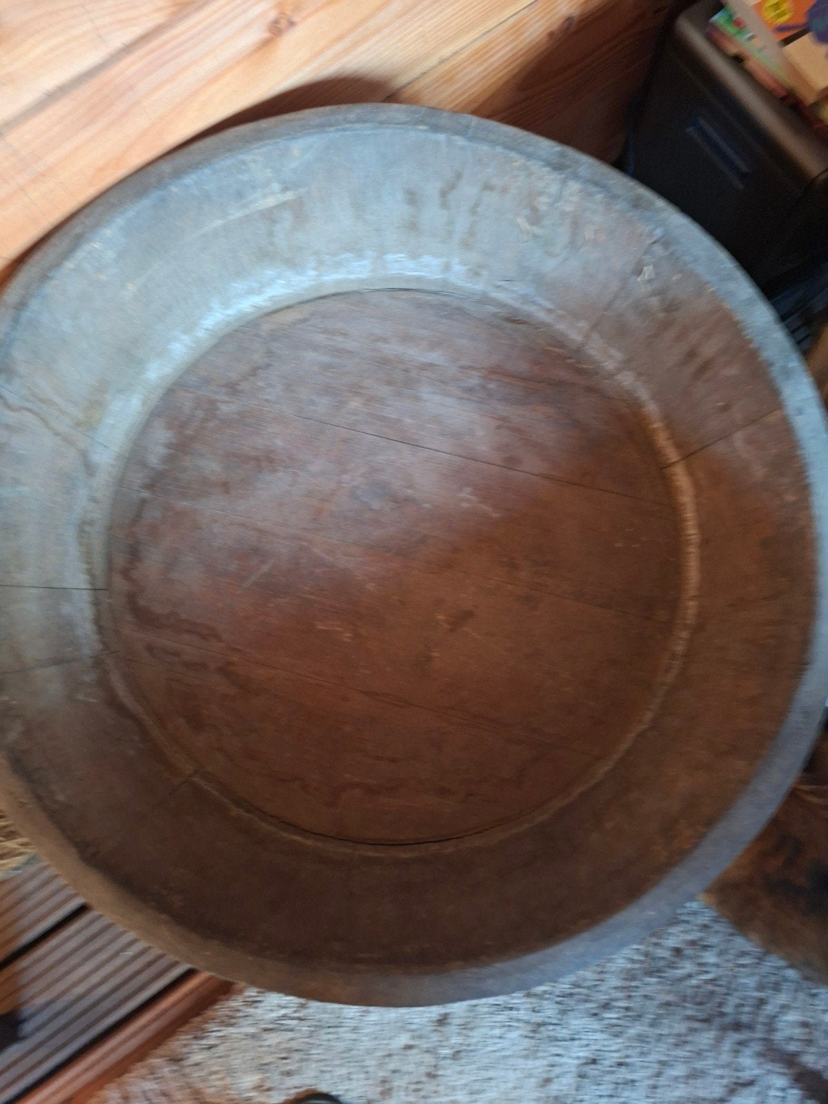 olijfbak, Ophalen of Verzenden, Rond, Hout