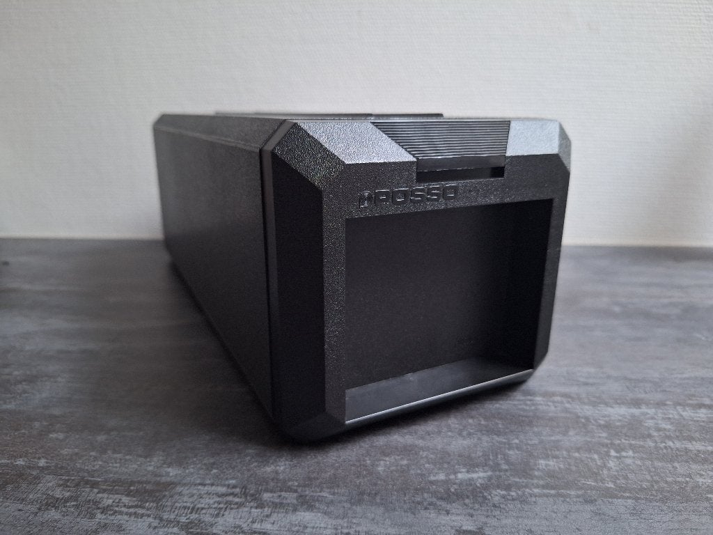 Vintage Posso Media Box - CD opslag Zwart, Kunststof, Gebruikt, Minder dan 25 discs, Ophalen of Verzenden