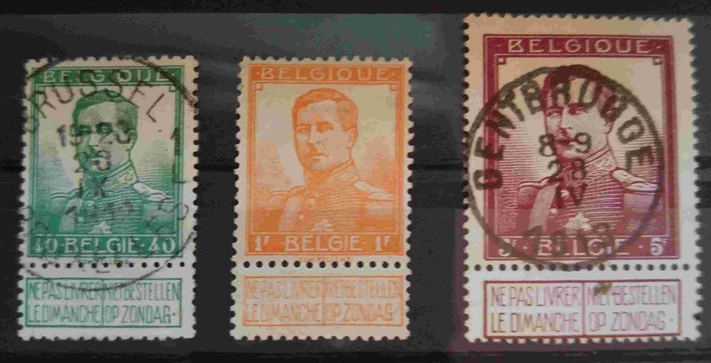 BELGIE - nrs. 95, 97 en 99, Verzenden, Gestempeld