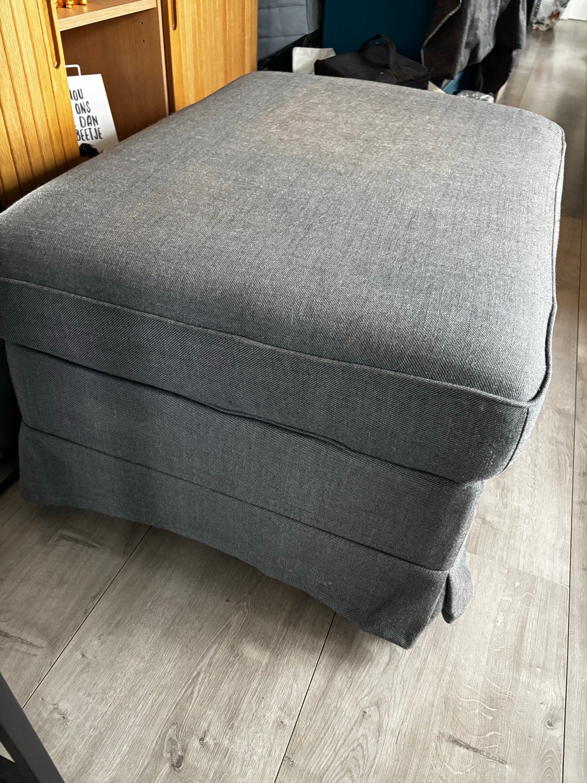 IKEA Ektorp Hocker met Wasbare Hoes - Nette Staat, Ophalen, 50 tot 75 cm, Zo goed als nieuw, 75 tot 100 cm