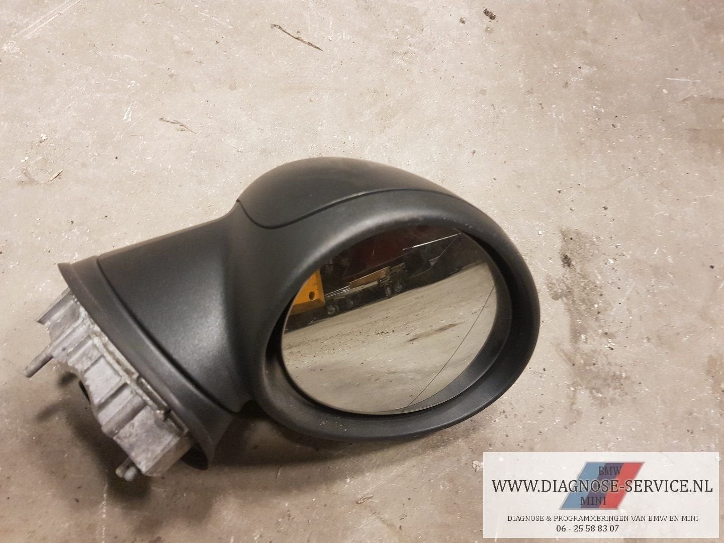 Mini one cooper R56 buitenspiegel rechts zwart, Gebruikt, -, -, Ophalen of Verzenden