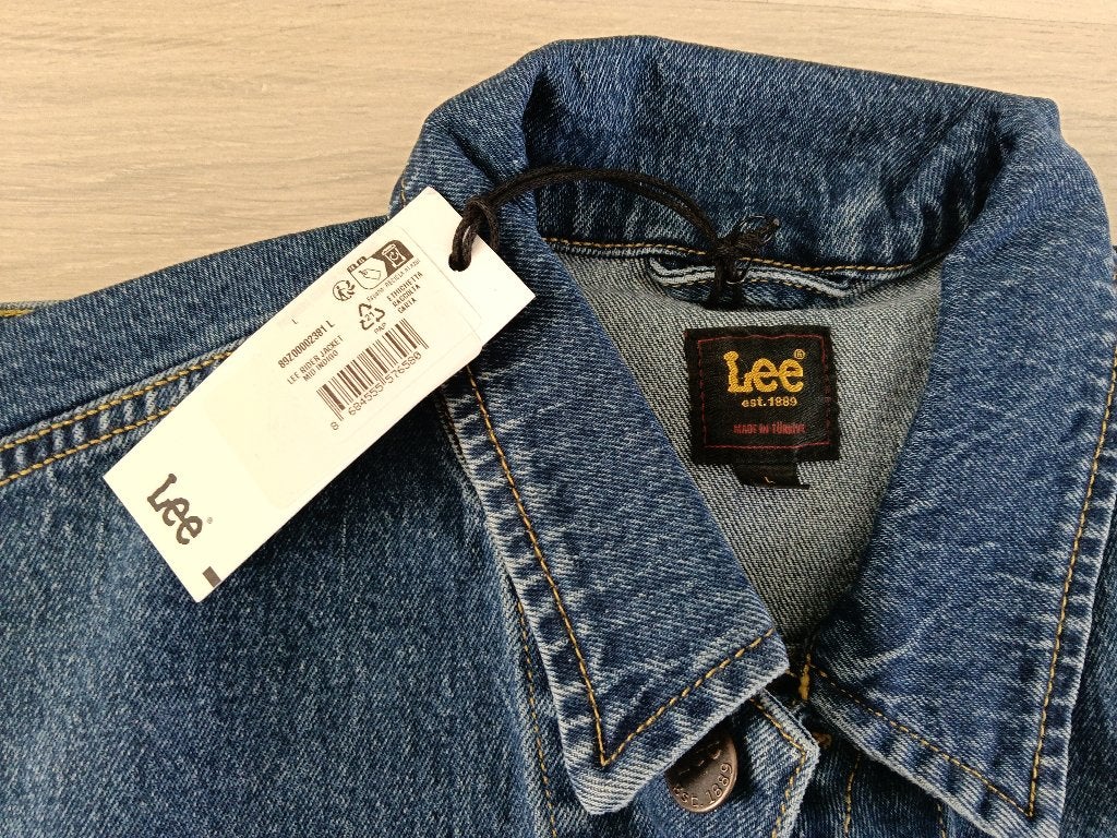 Lee rider denim jacket mid. indigo maat L , nieuw., Kleding | Heren, Maat 52/54 (L), Blauw, Nieuw, Ophalen of Verzenden